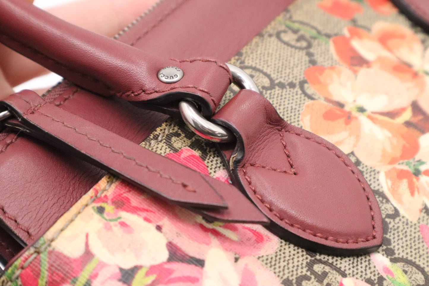 Gucci 2Way Handbag in Pink Blooms GG Canvas