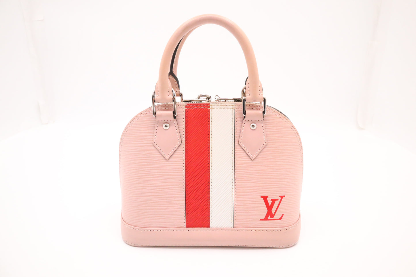 Louis Vuitton Alma BB in Pink Red & White Epi Leather