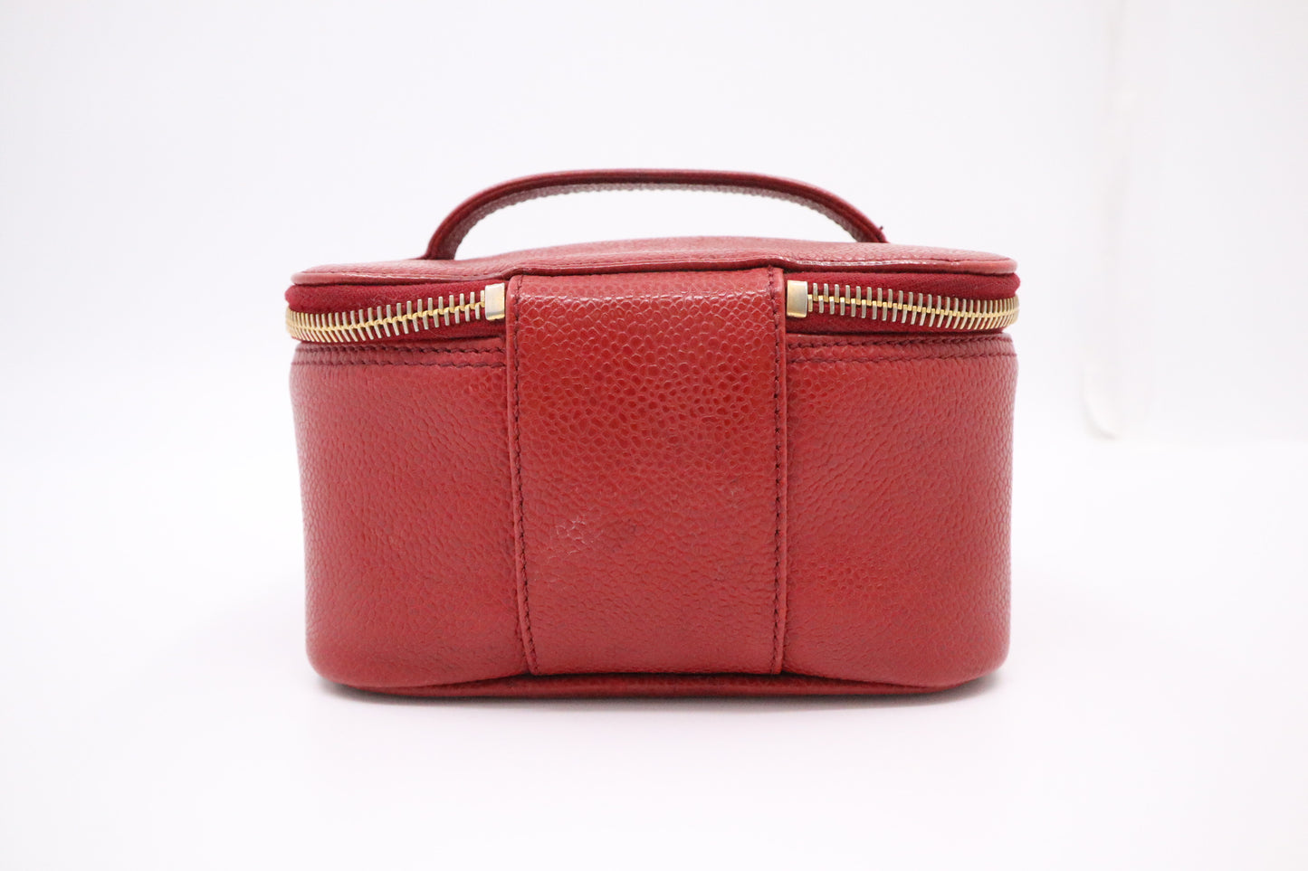 Chanel Vanity Pouch in Red Caviar Leather