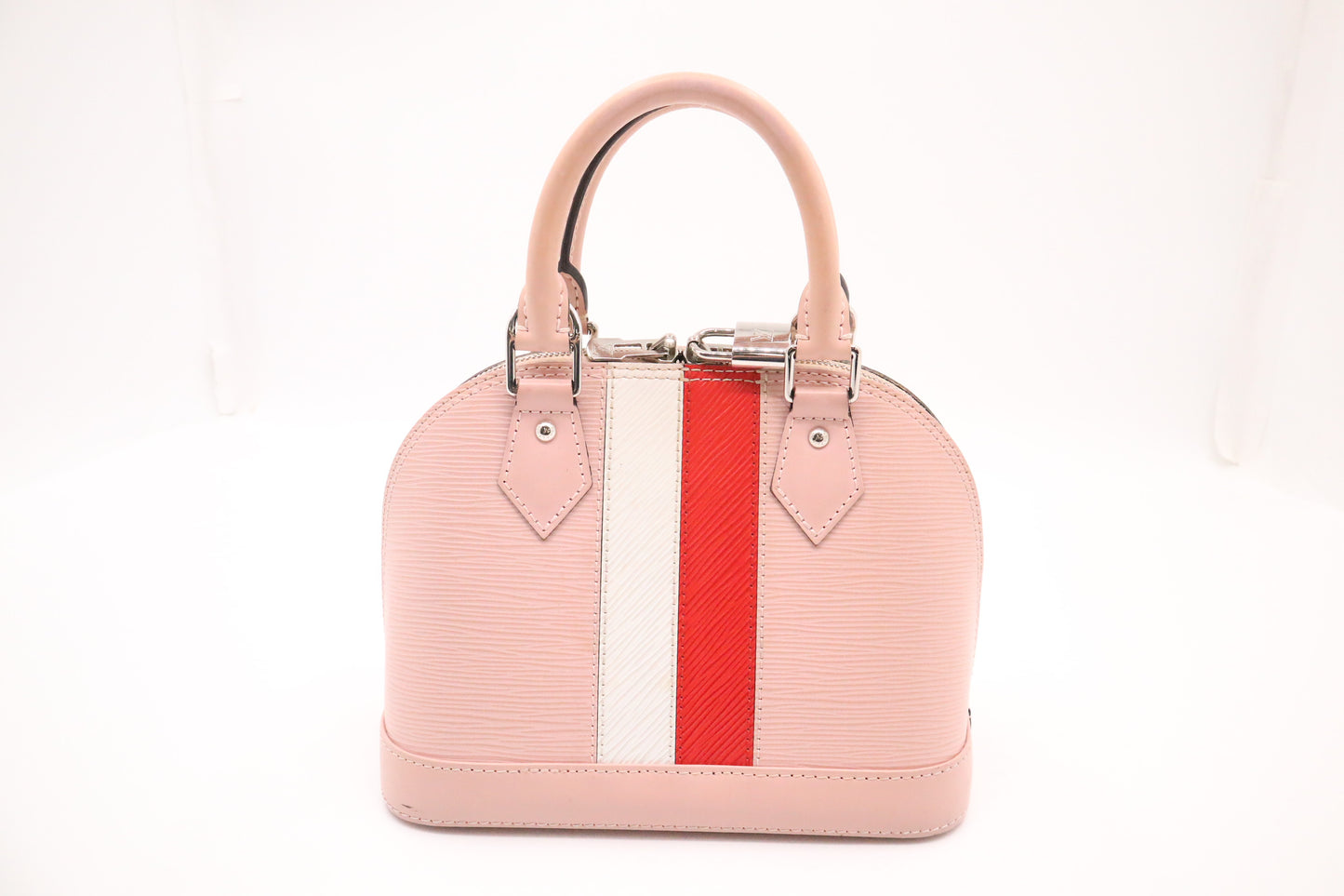 Louis Vuitton Alma BB in Pink Red & White Epi Leather