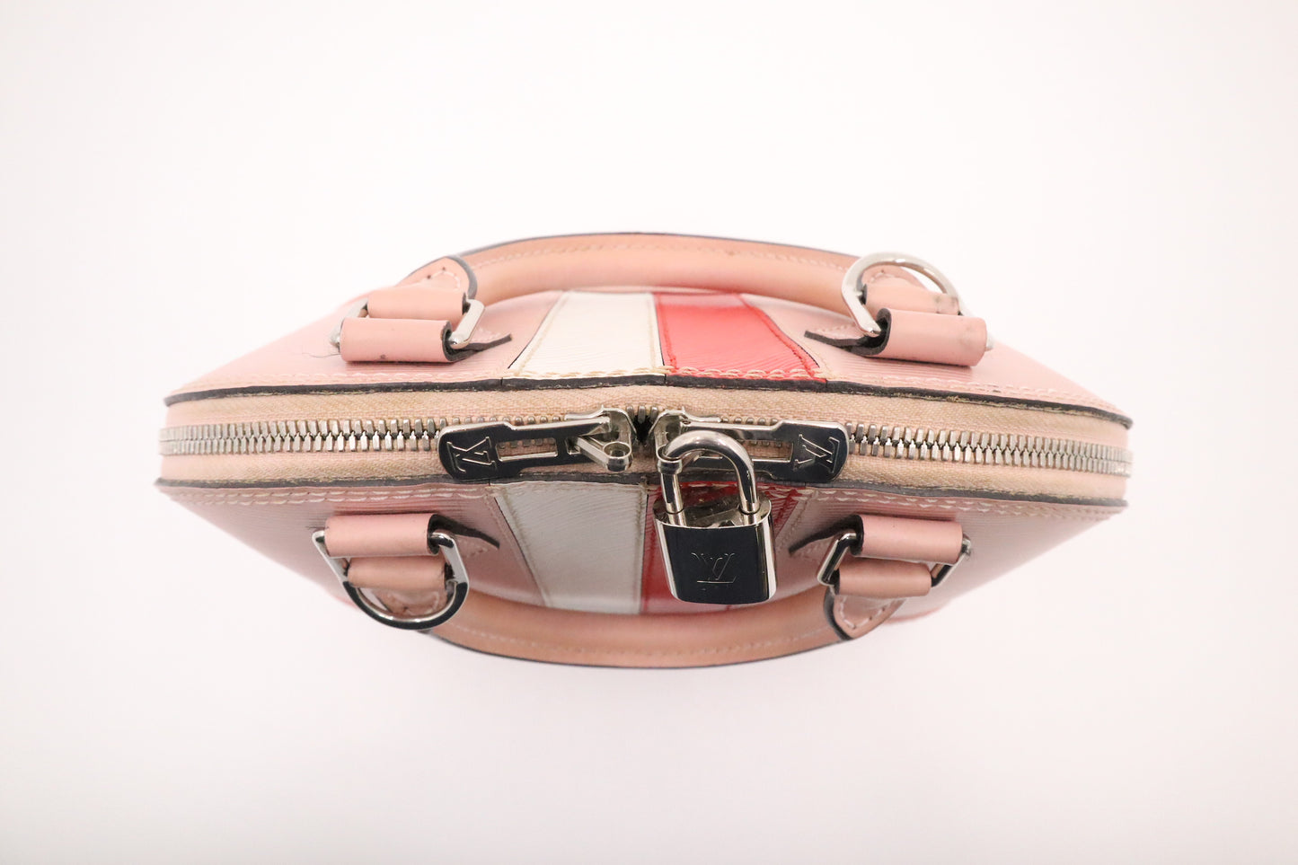 Louis Vuitton Alma BB in Pink Red & White Epi Leather