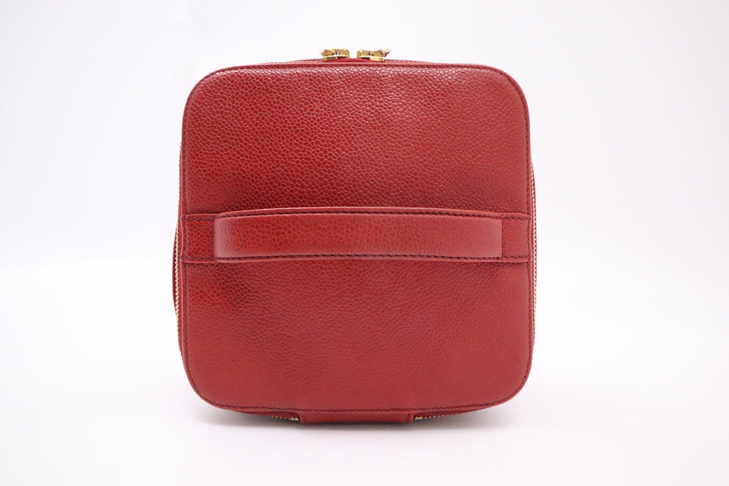 Chanel Vanity Pouch in Red Caviar Leather