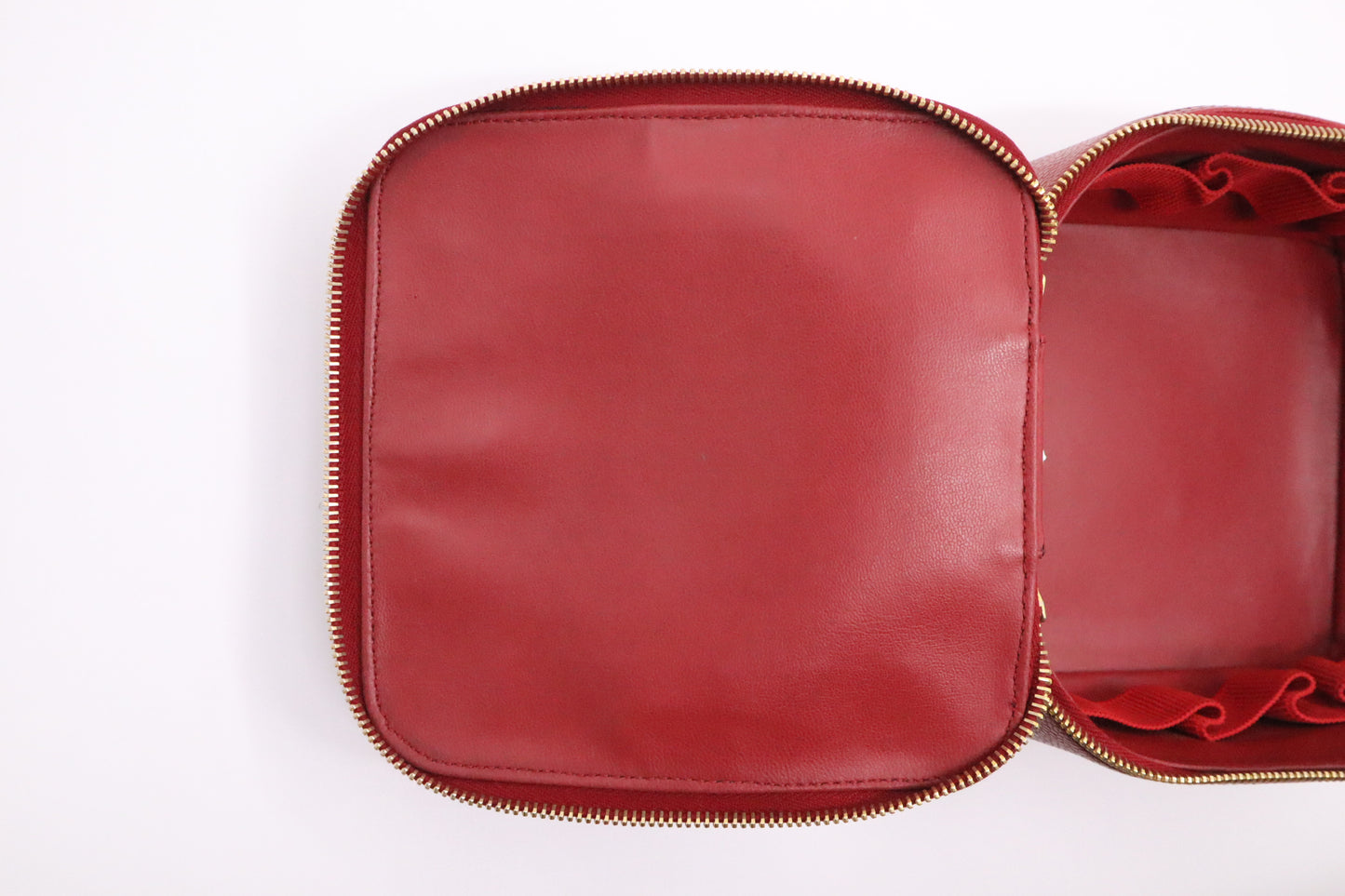 Chanel Vanity Pouch in Red Caviar Leather