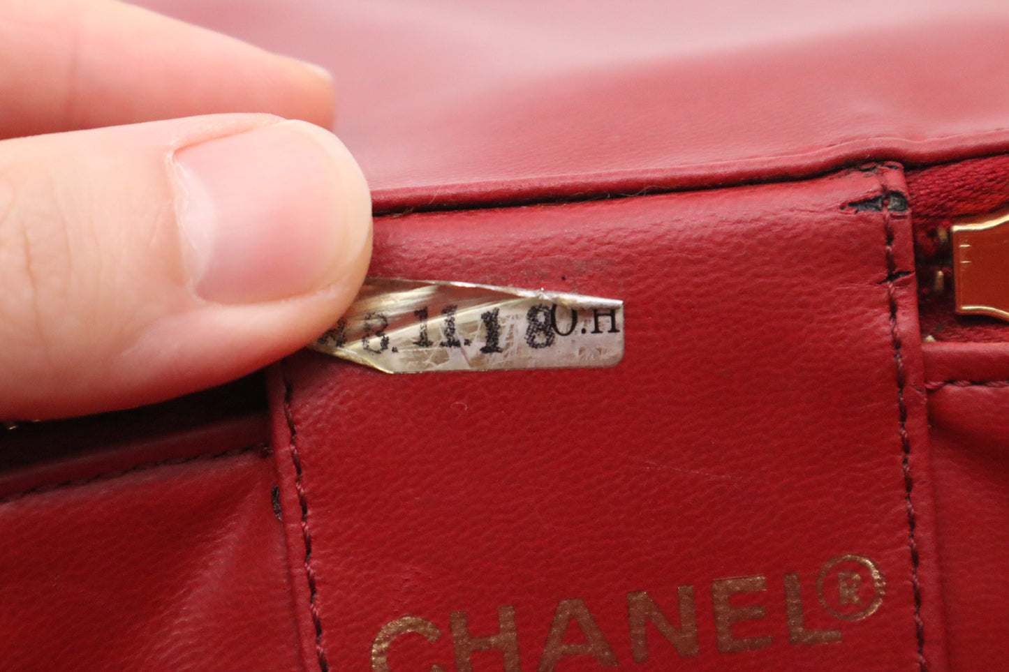 Chanel Vanity Pouch in Red Caviar Leather