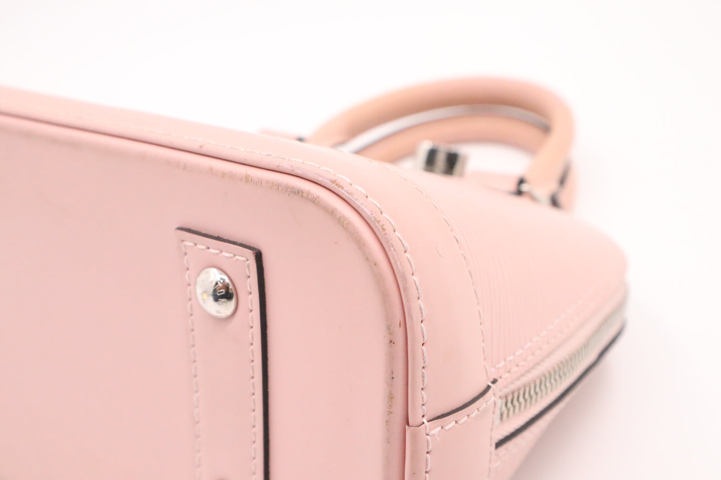 Louis Vuitton Alma BB in Pink Red & White Epi Leather