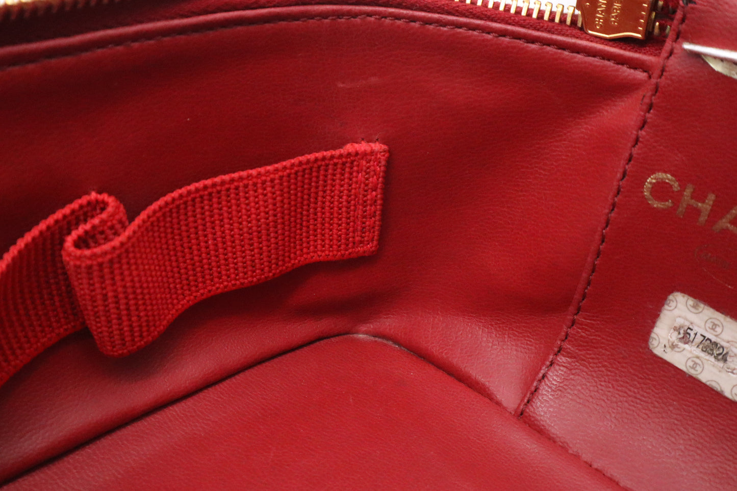 Chanel Vanity Pouch in Red Caviar Leather