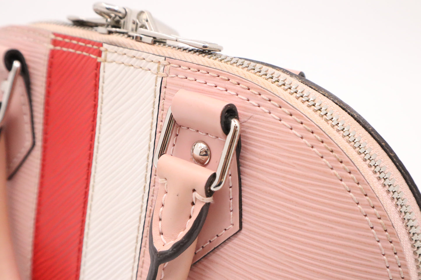 Louis Vuitton Alma BB in Pink Red & White Epi Leather