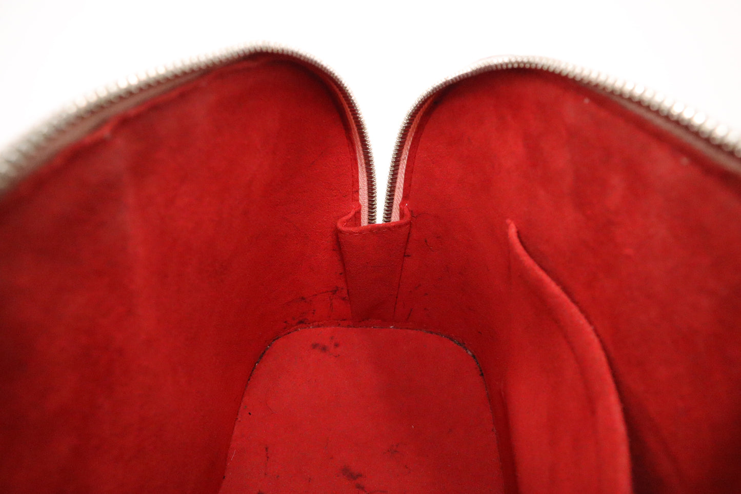 Louis Vuitton Alma BB in Pink Red & White Epi Leather