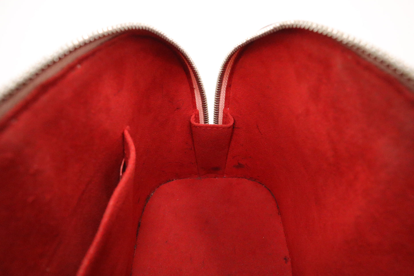 Louis Vuitton Alma BB in Pink Red & White Epi Leather