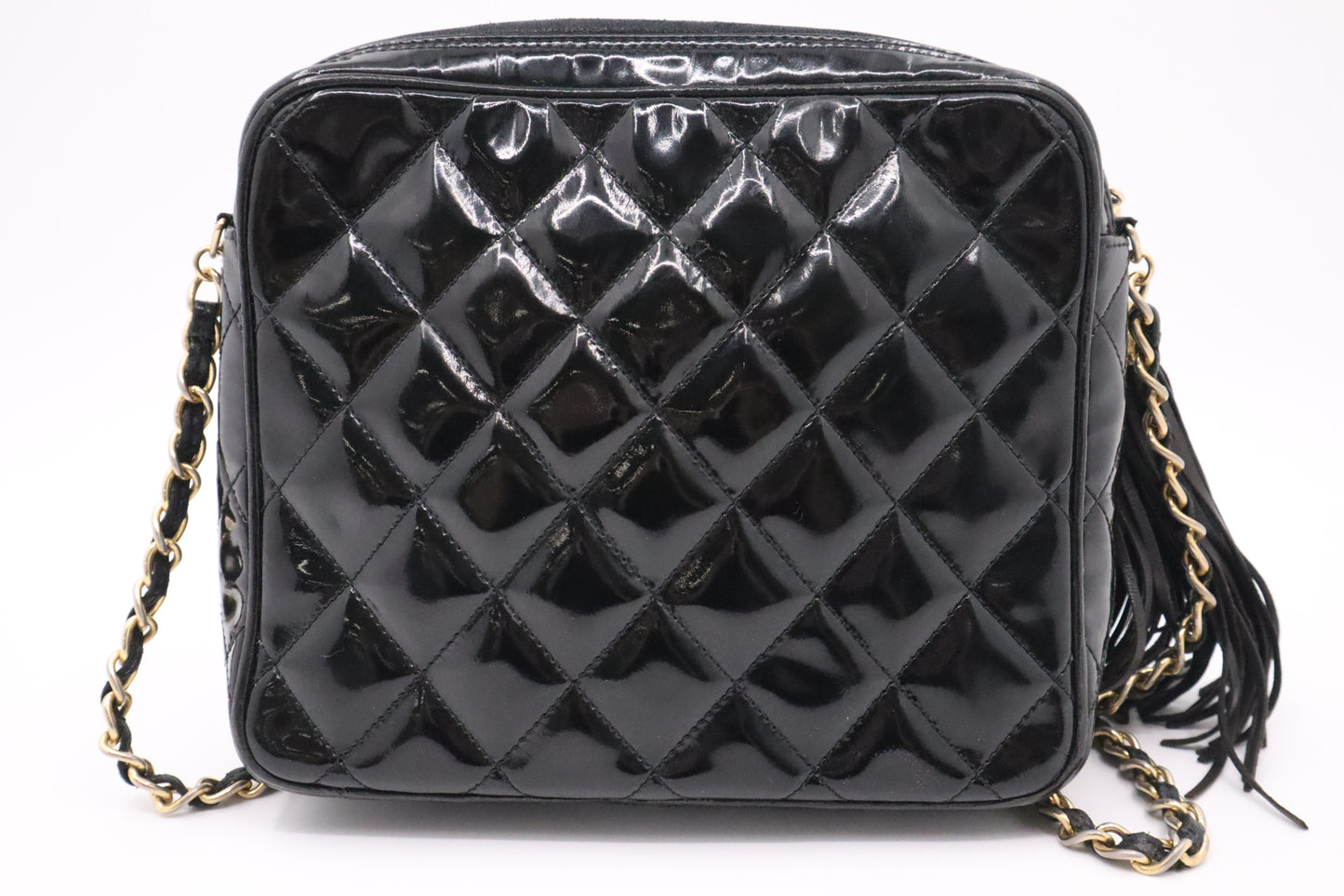 Chanel Shoulder Bag in Black Patent Leather
