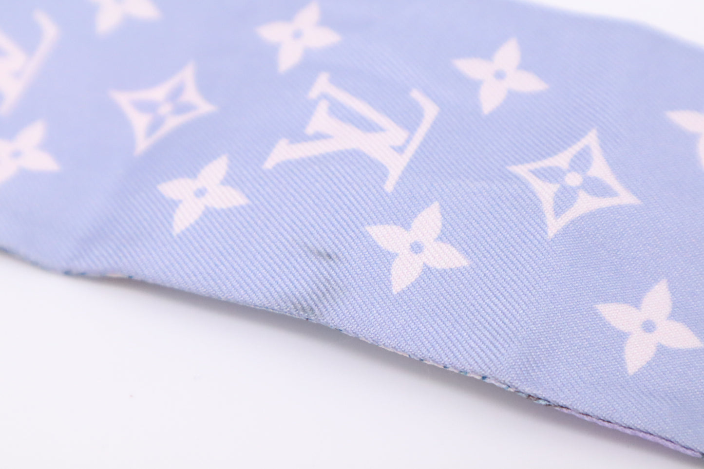 Louis Vuitton Privé Bandeau in Periwinkle and Pink Silk
