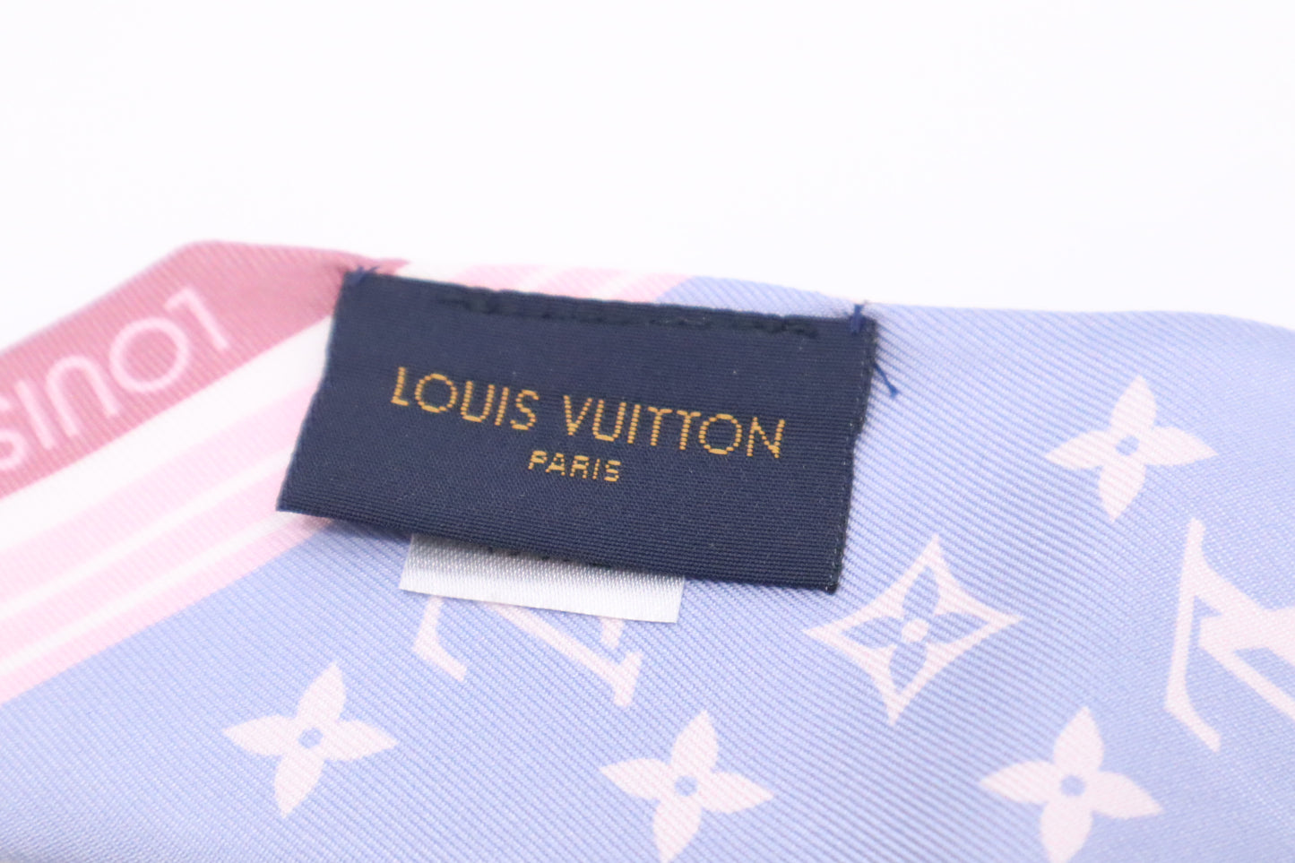 Louis Vuitton Privé Bandeau in Periwinkle and Pink Silk