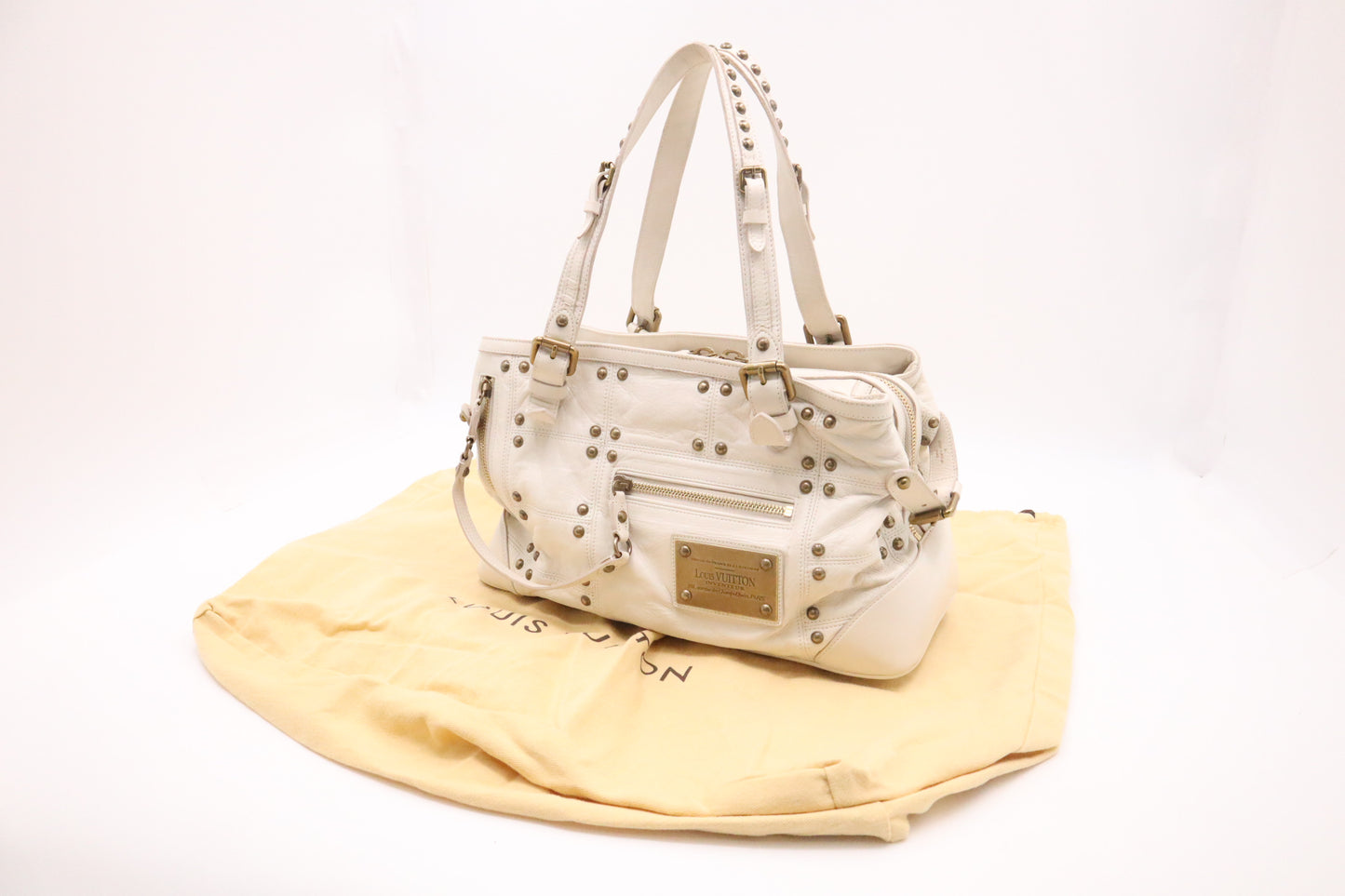 Louis Vuitton Sac Riveting in White Leather