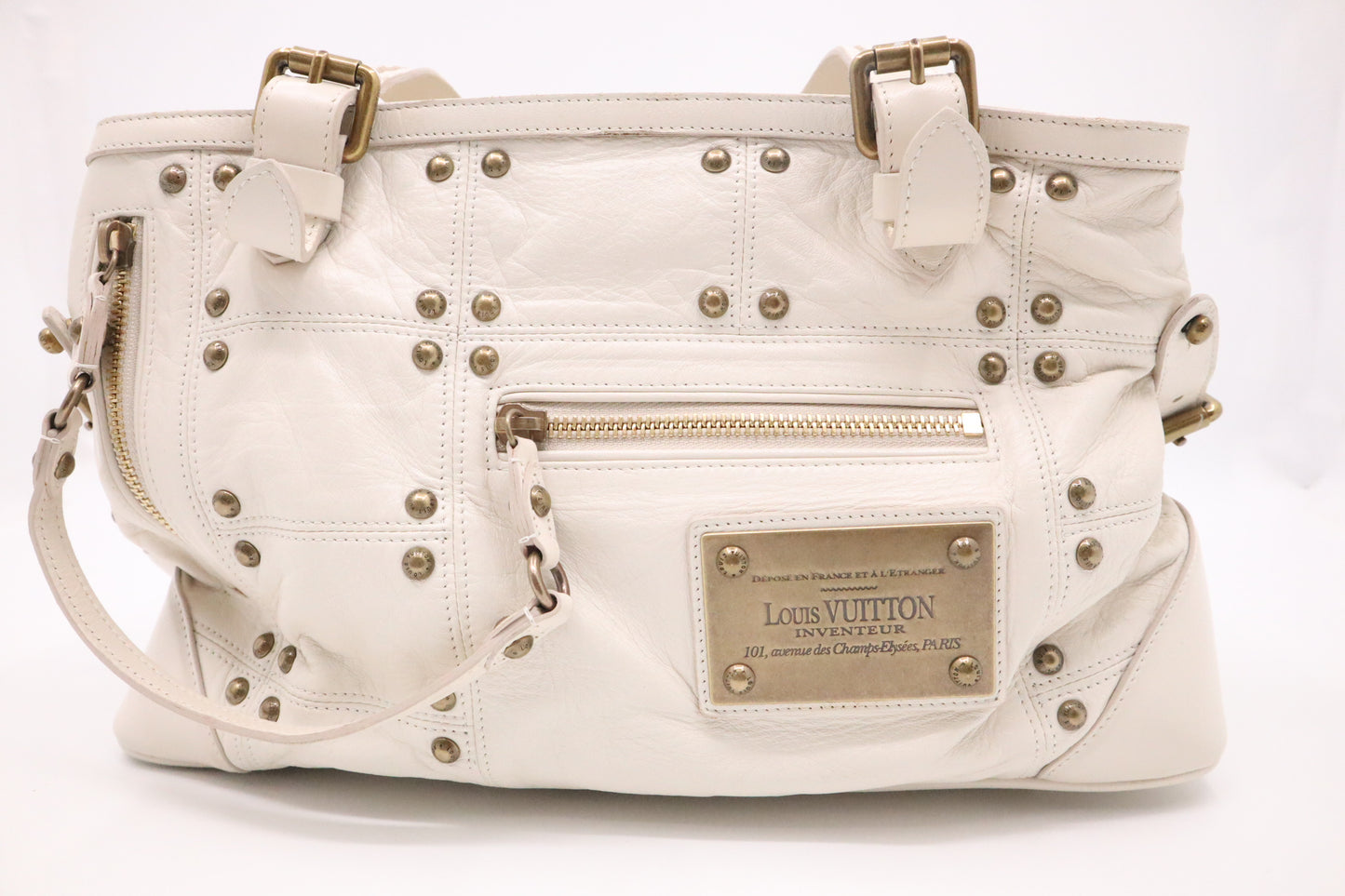 Louis Vuitton Sac Riveting in White Leather