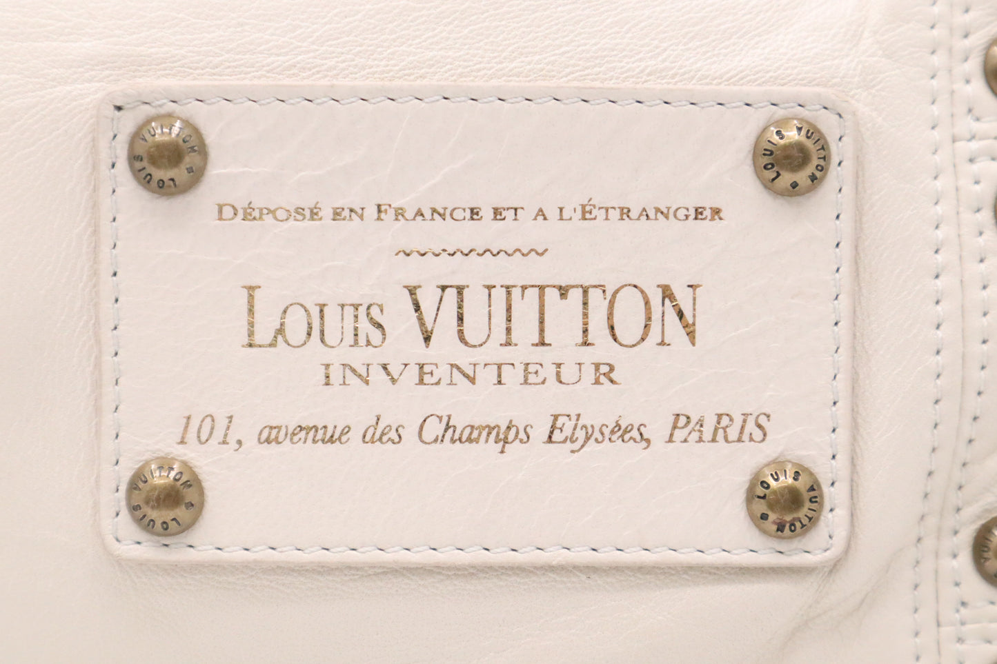 Louis Vuitton Sac Riveting in White Leather