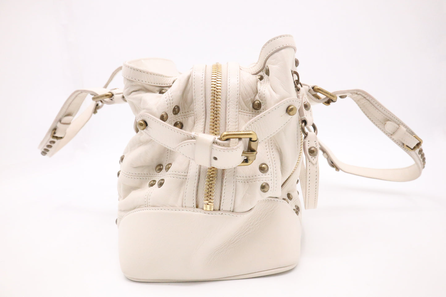 Louis Vuitton Sac Riveting in White Leather