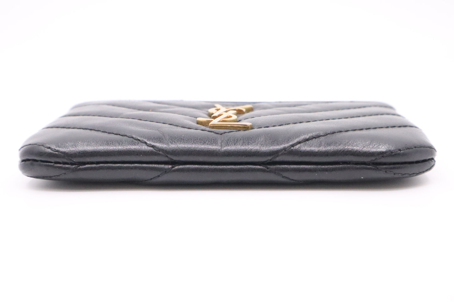 YSL Saint Laurent Key Case in Dark Blue Leather