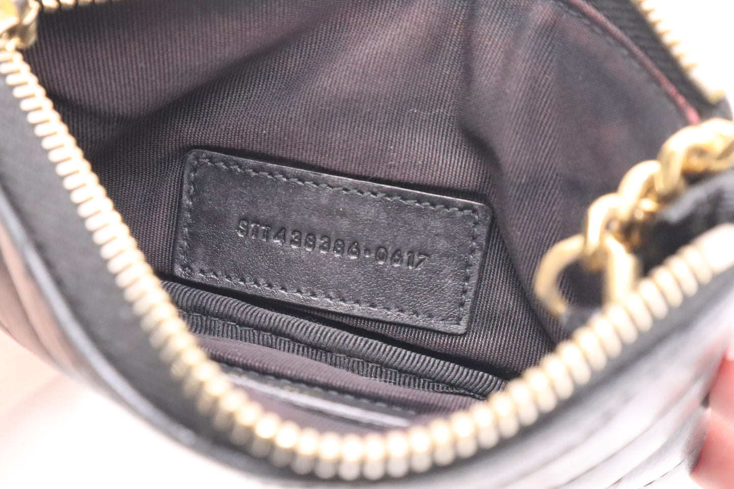 YSL Saint Laurent Key Case in Dark Blue Leather