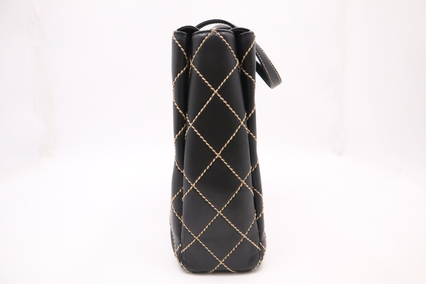 Chanel Large Surpique Tote in Black Leather