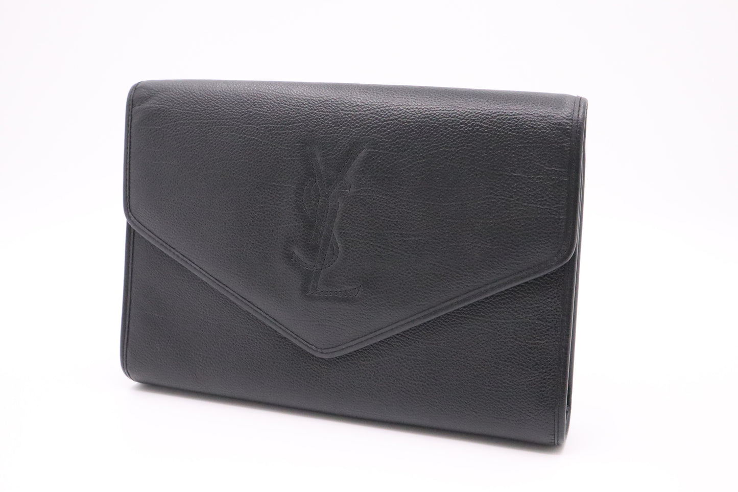 YSL Saint Laurent Clutch in Black Leather