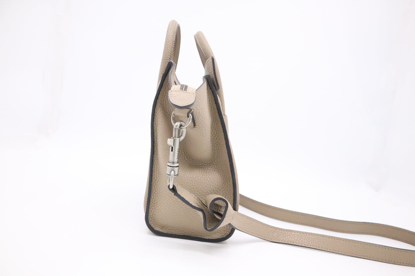 Celine Nano Luggage in Beige Drummed Leather