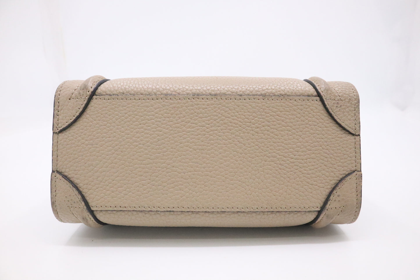 Celine Nano Luggage in Beige Drummed Leather