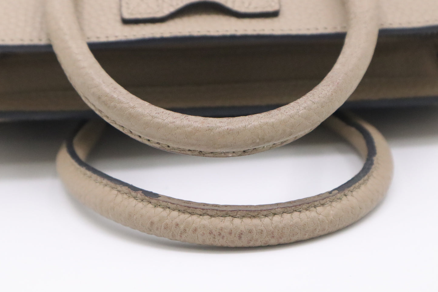 Celine Nano Luggage in Beige Drummed Leather