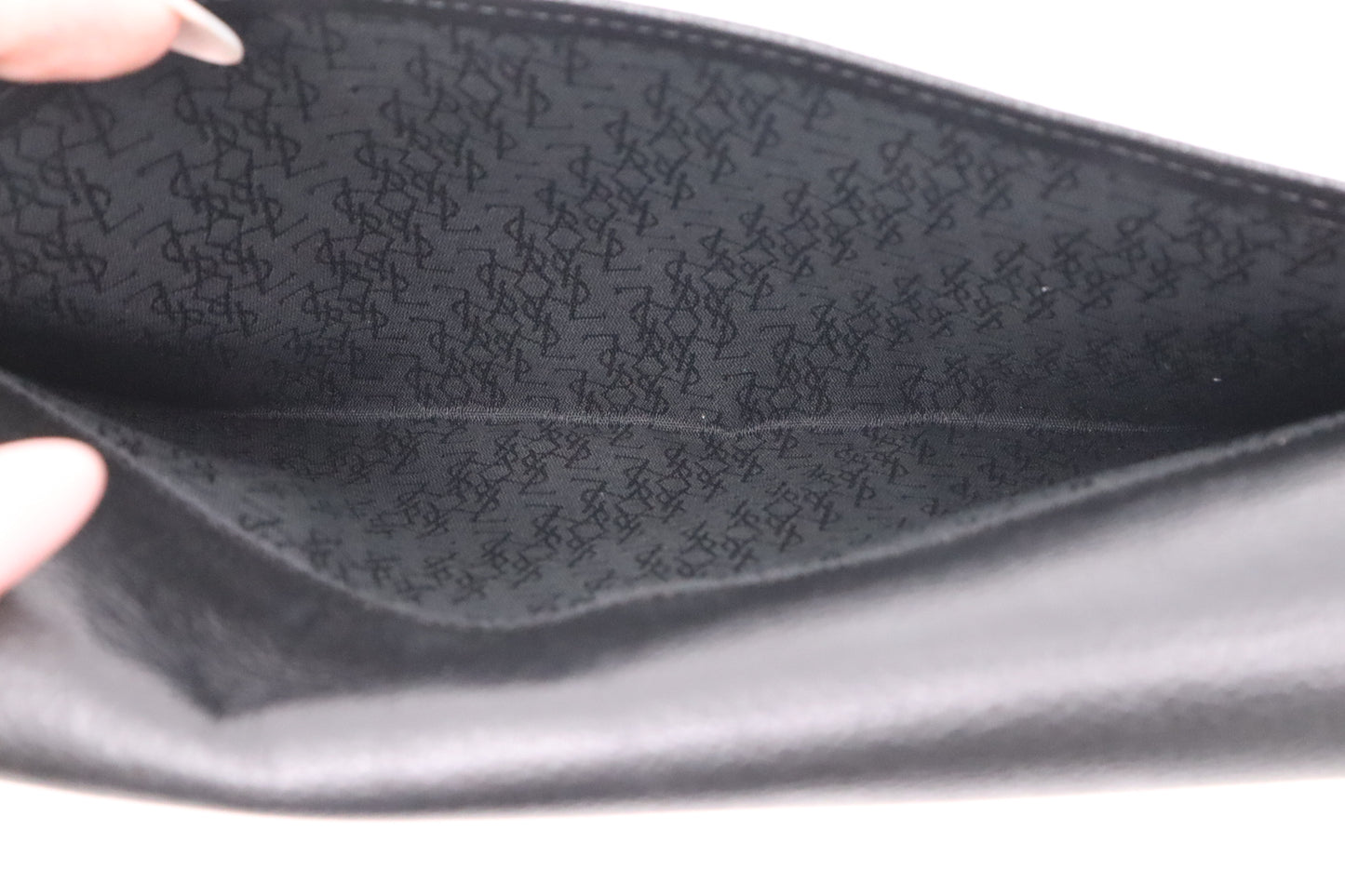 YSL Saint Laurent Clutch in Black Leather