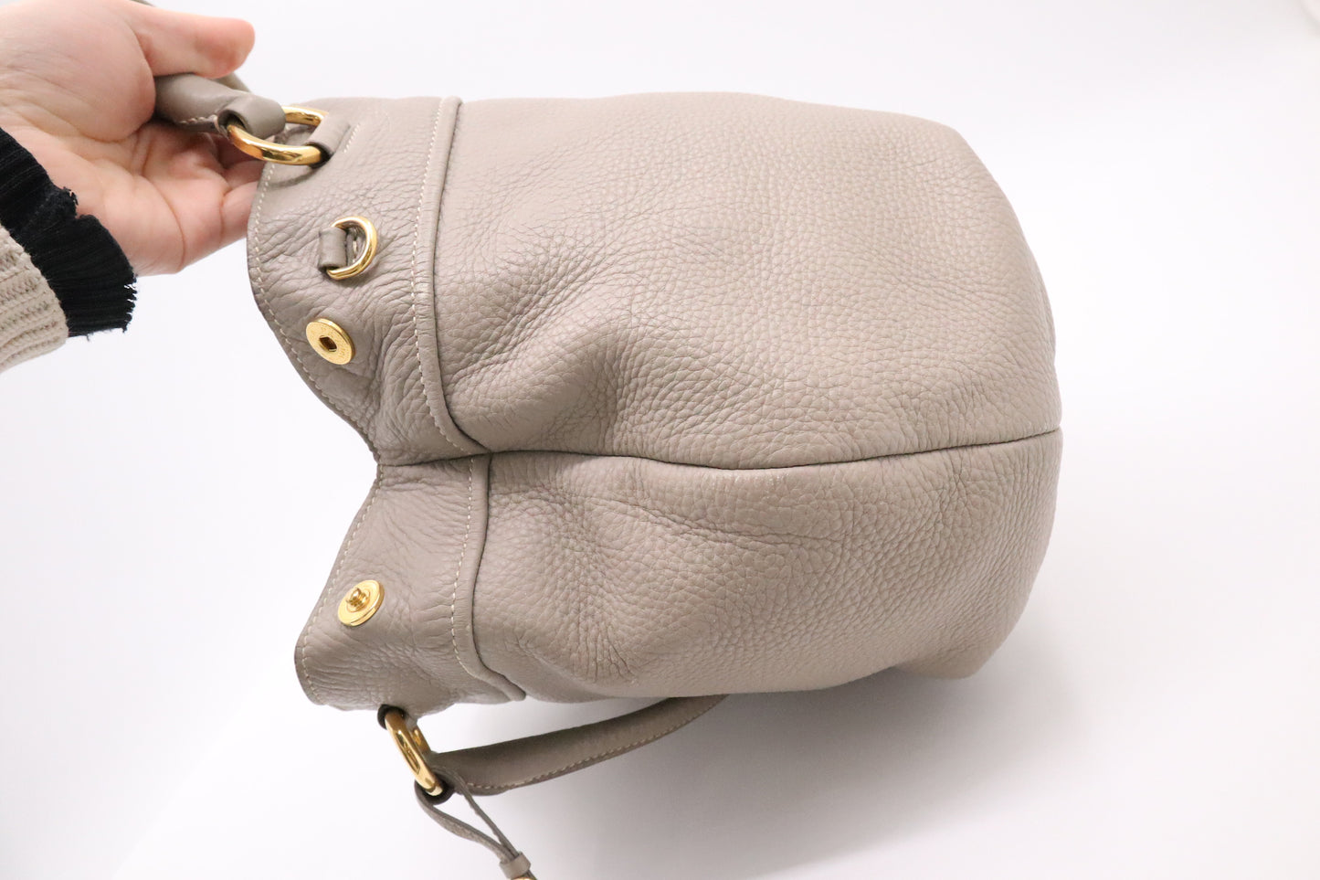 Prada Handbag in Greige Leather