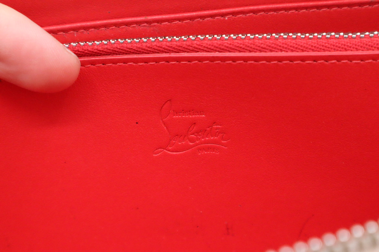 Louboutin Long Zippy Wallet in Spiky Pink Leather