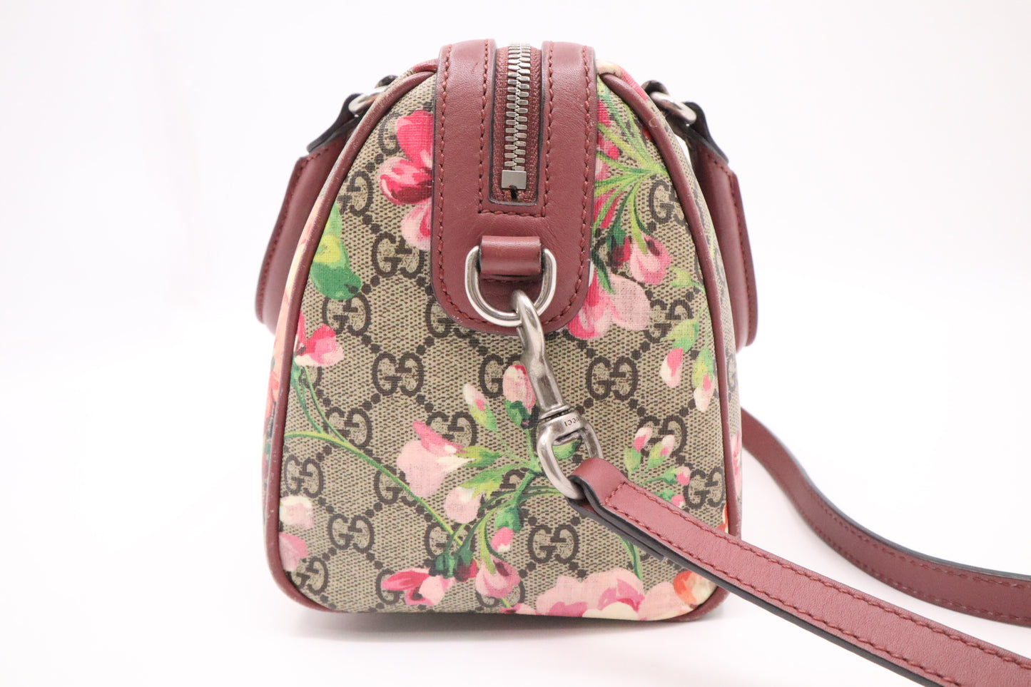Gucci Boston Bag in Pink Blooms GG Canvas