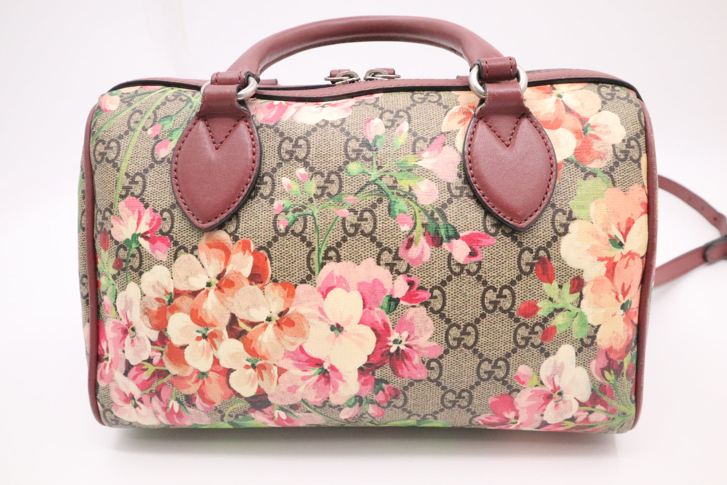 Gucci Boston Bag in Pink Blooms GG Canvas