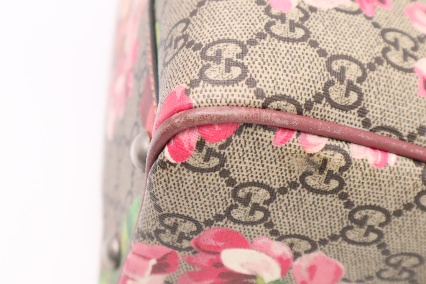 Gucci Boston Bag in Pink Blooms GG Canvas