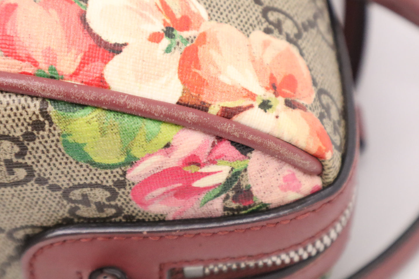 Gucci Boston Bag in Pink Blooms GG Canvas