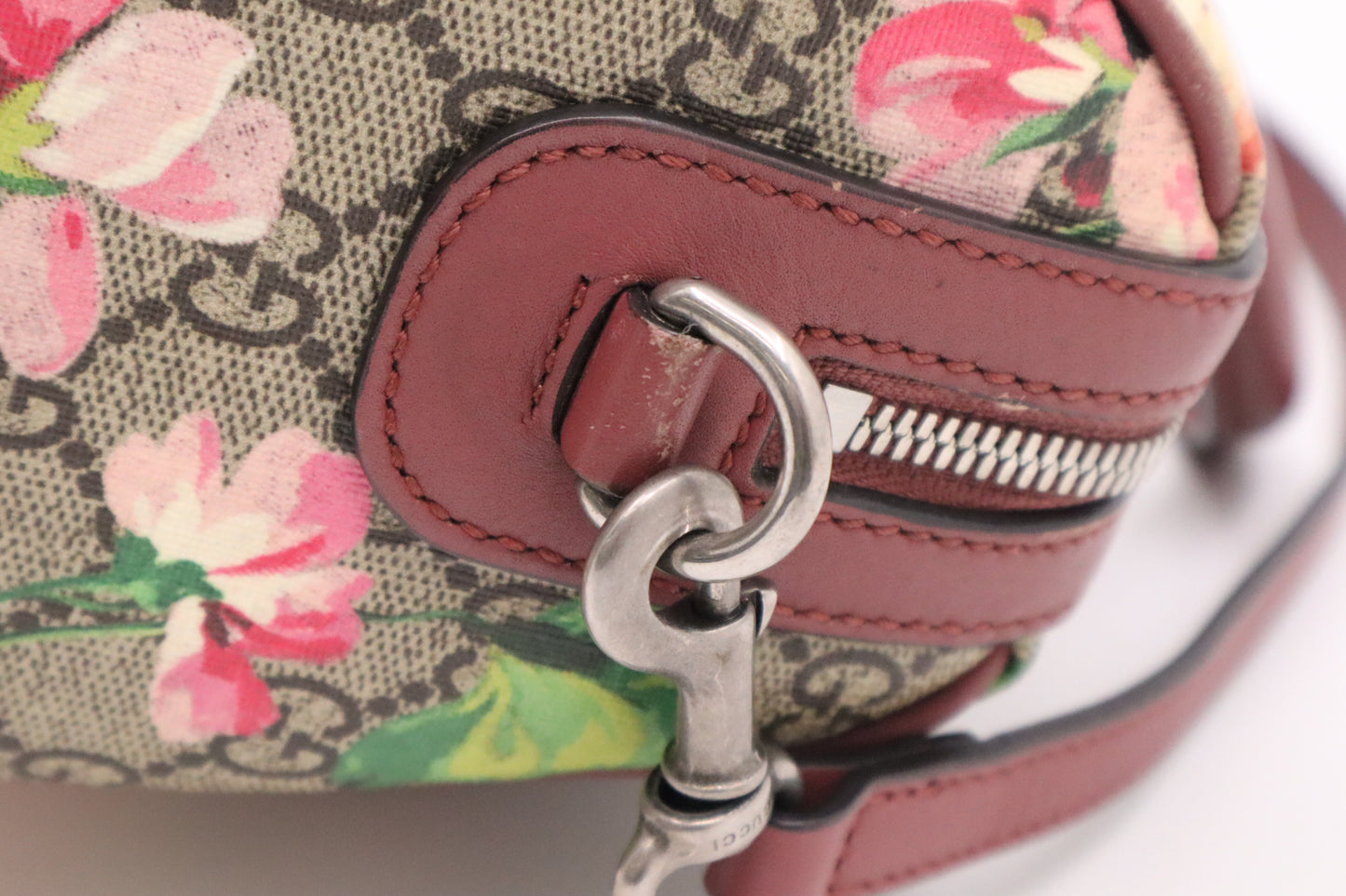 Gucci Boston Bag in Pink Blooms GG Canvas