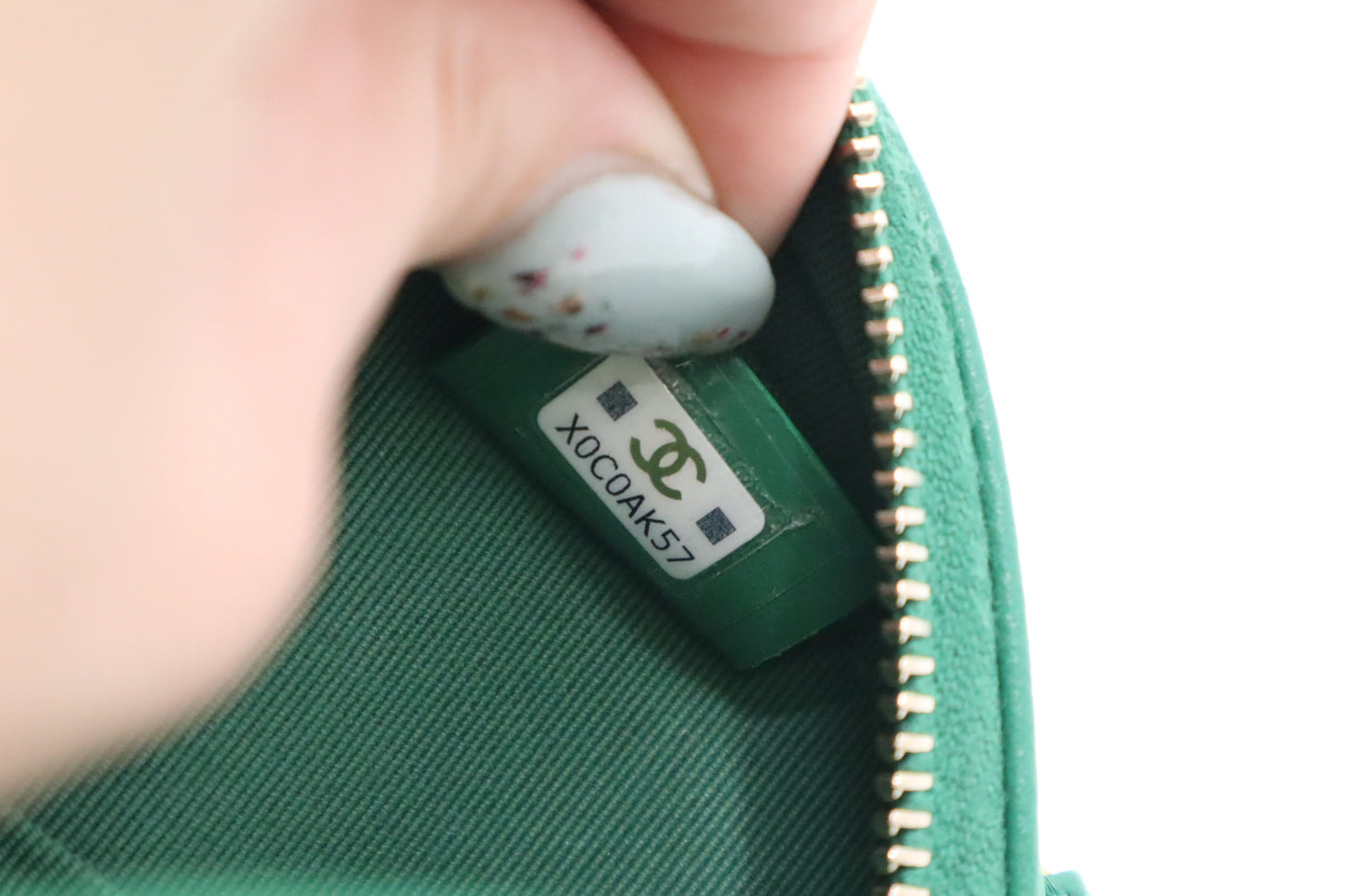 Chanel 19 Round Clutch on Chain in Green Leather