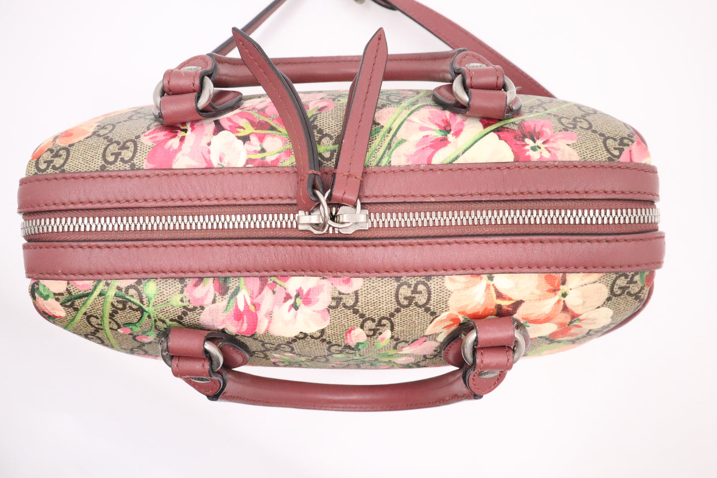 Gucci Boston Bag in Pink Blooms GG Canvas