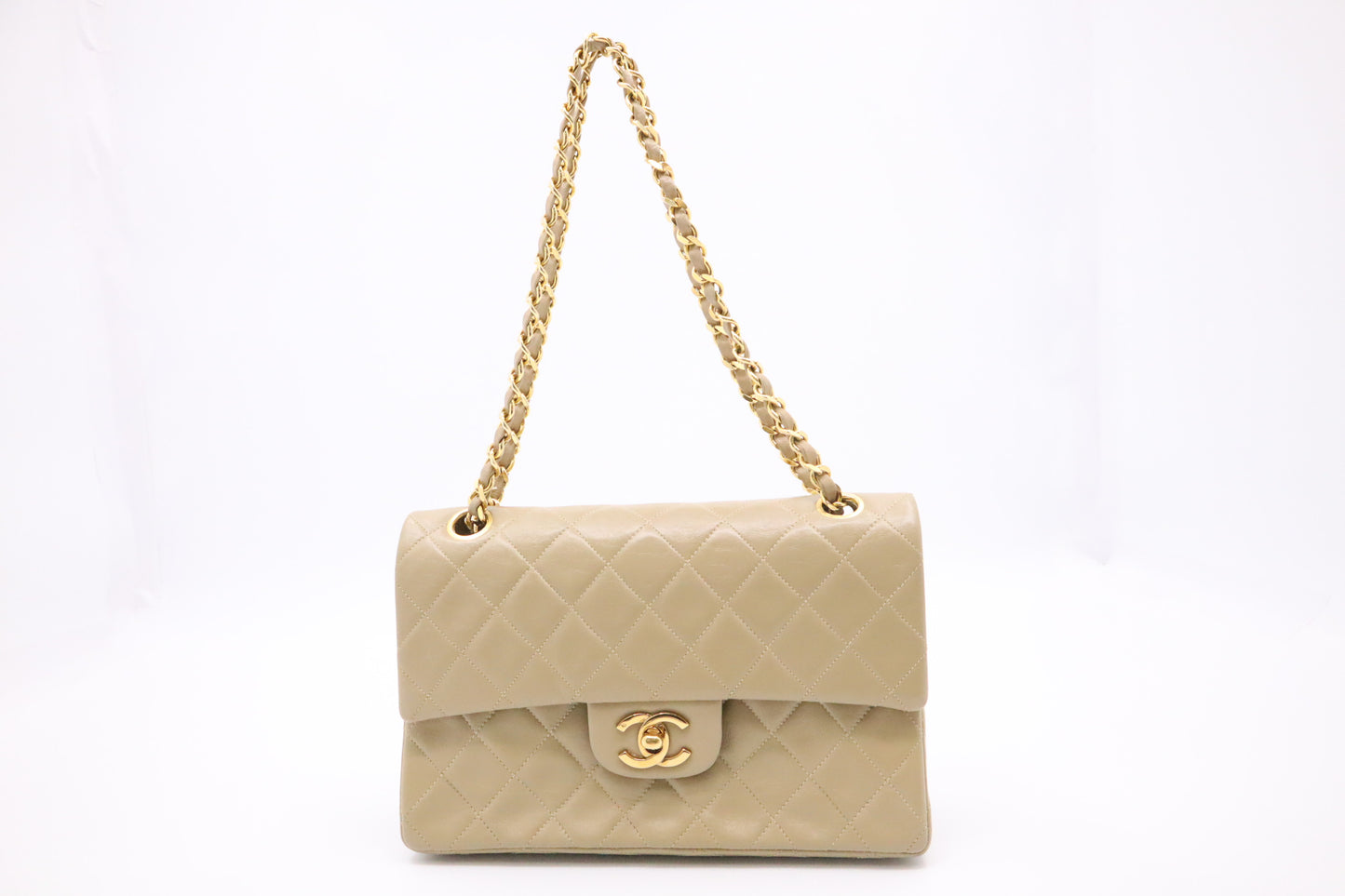 Chanel Small Double Flap in Dark Beige