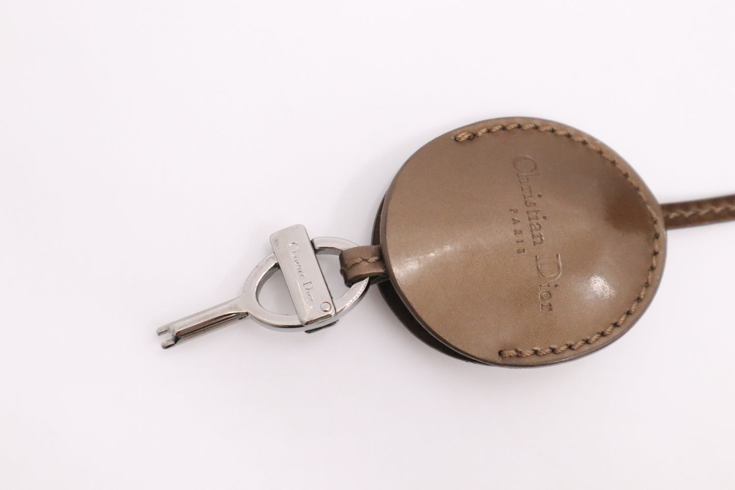 Dior Malice Shoulder Bag in Brown Patent Leather