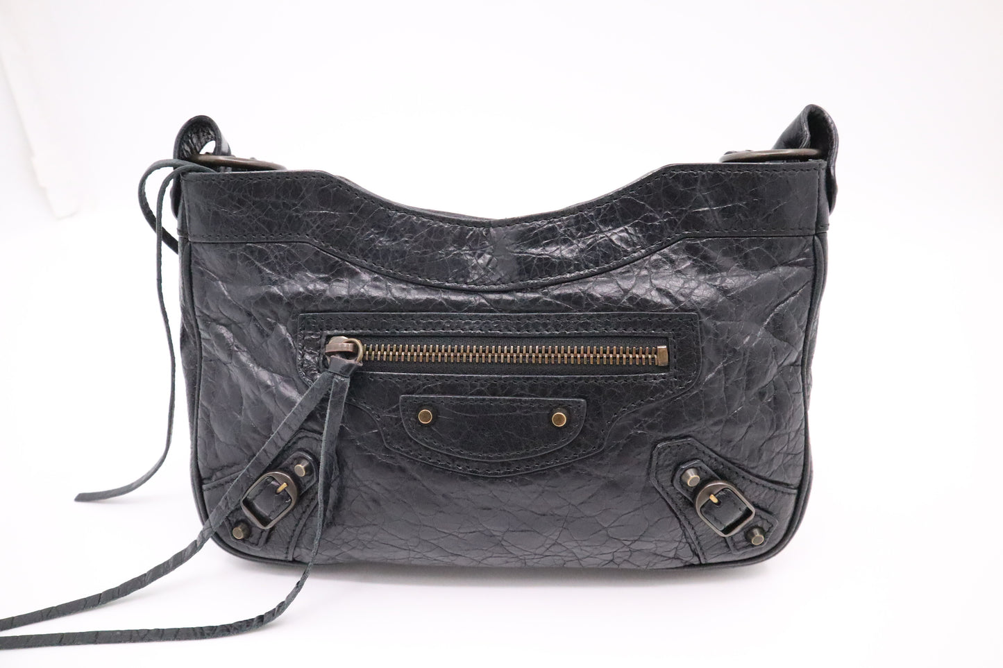 Balenciaga Le Cagole Shoulder Bag in Black Leather