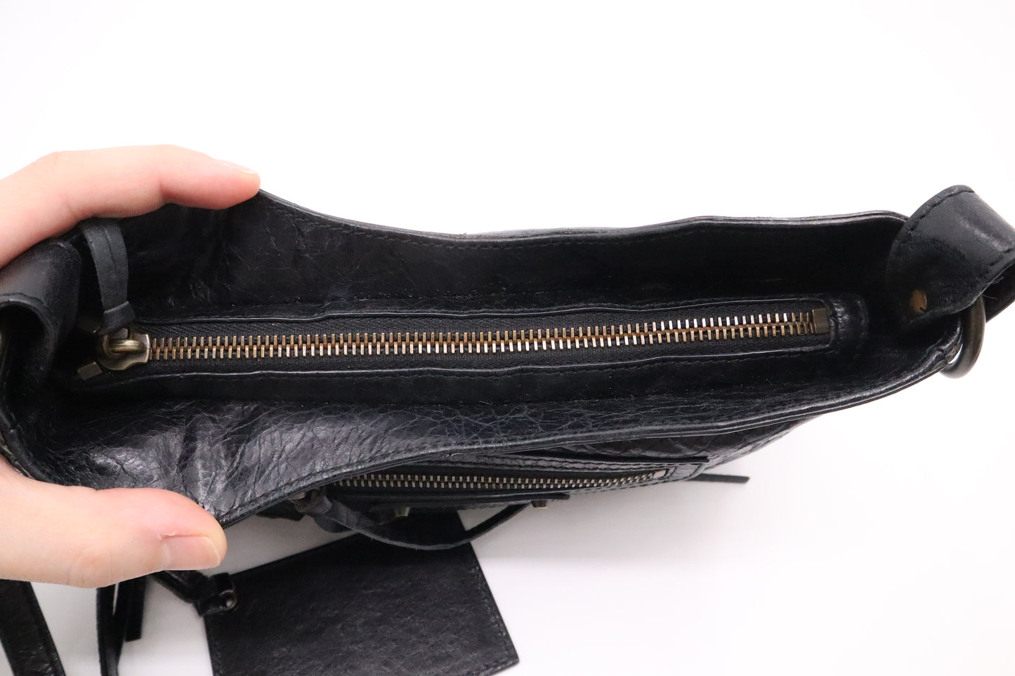 Balenciaga Le Cagole Shoulder Bag in Black Leather