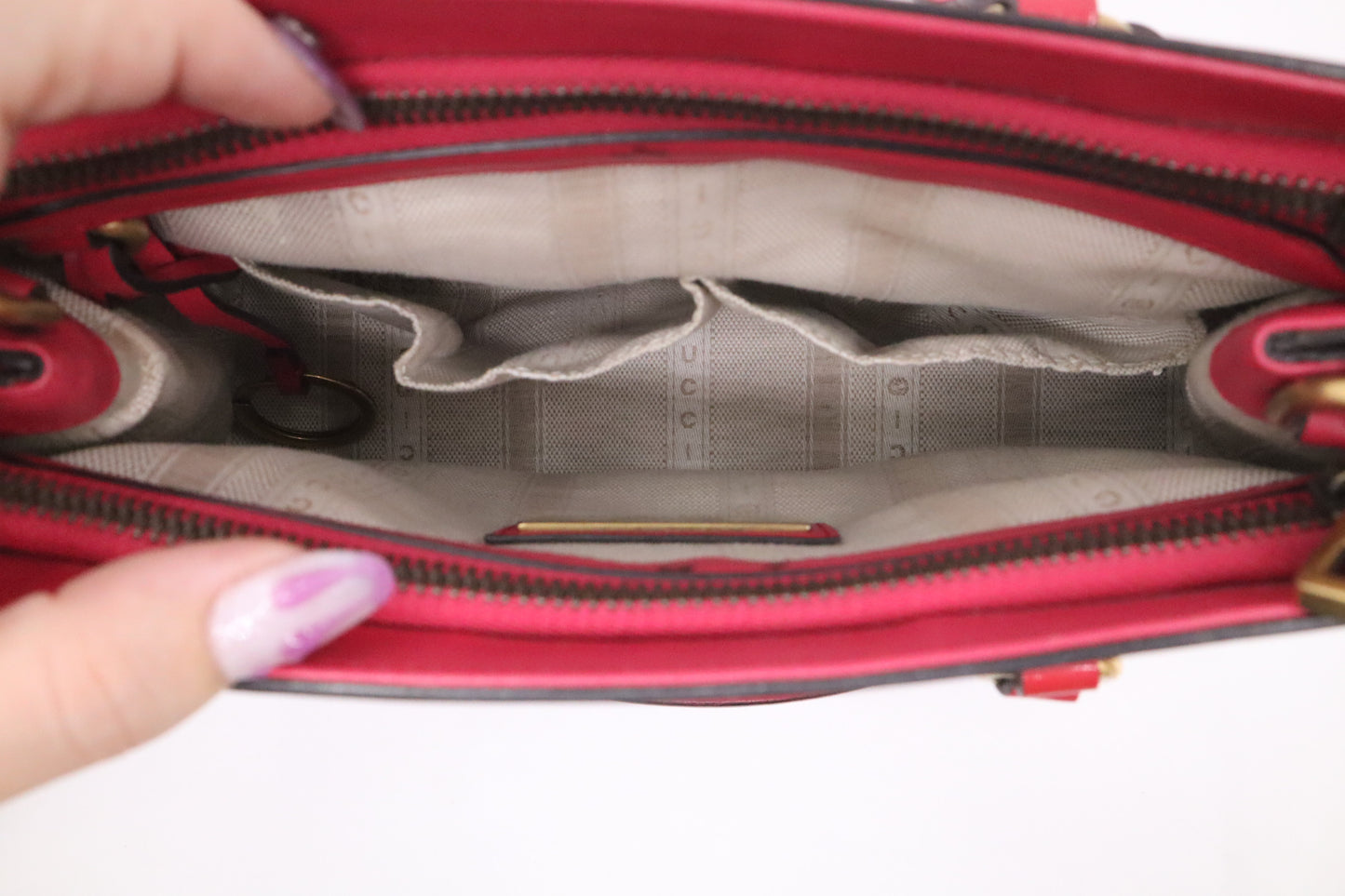 Gucci Horsebit Handbag in Pink Patent Leather
