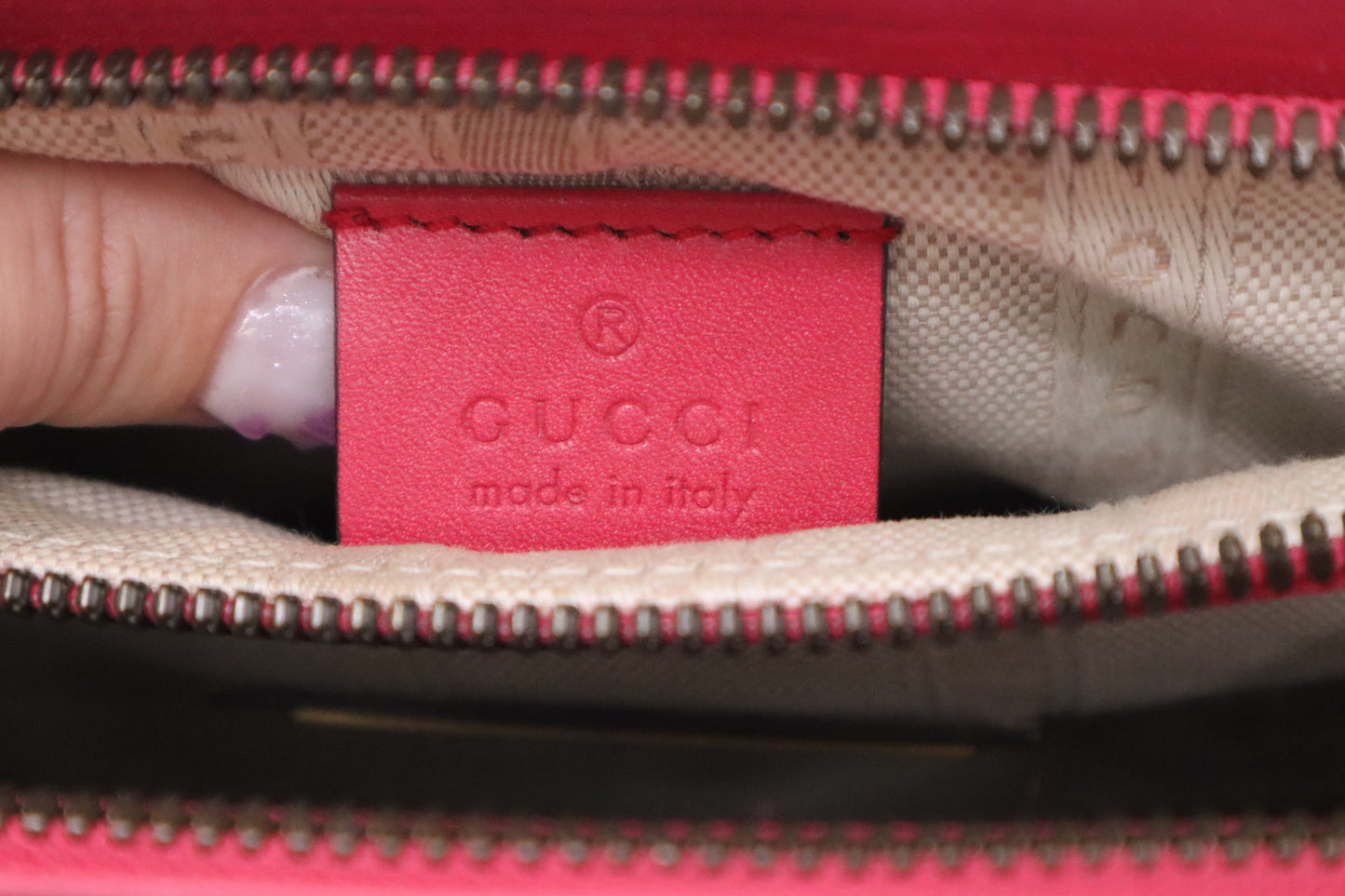 Gucci Horsebit Handbag in Pink Patent Leather