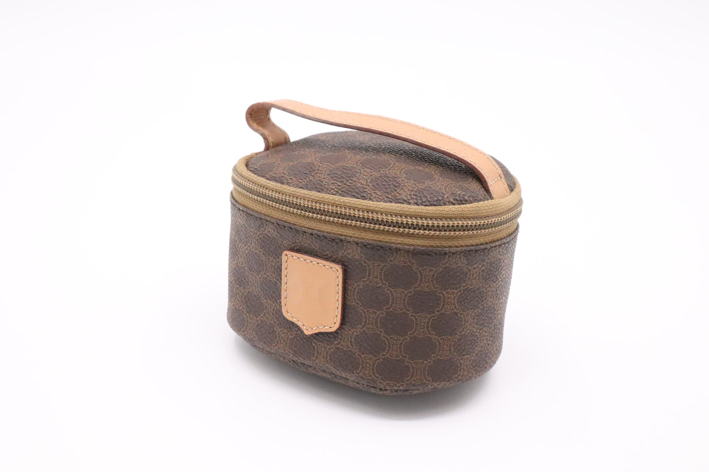 Celine Mini Vanity Case in Brown Macadam Canvas