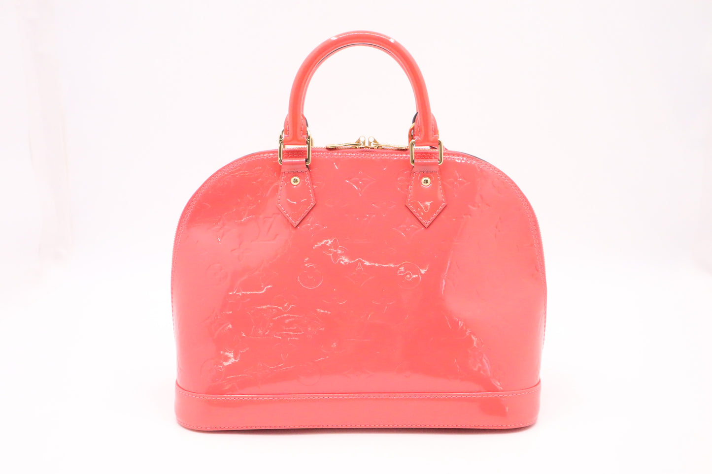 Louis Vuitton Alma PM in Rose Litchi Vernis Leather