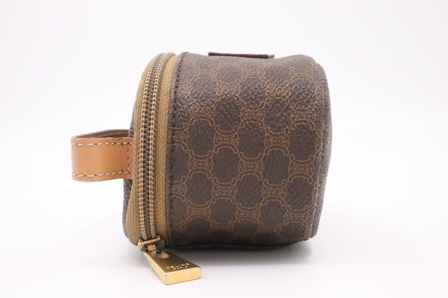 Celine Mini Vanity Case in Brown Macadam Canvas