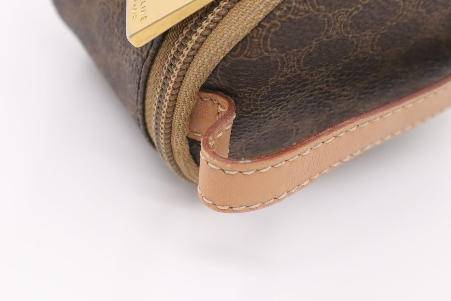 Celine Mini Vanity Case in Brown Macadam Canvas