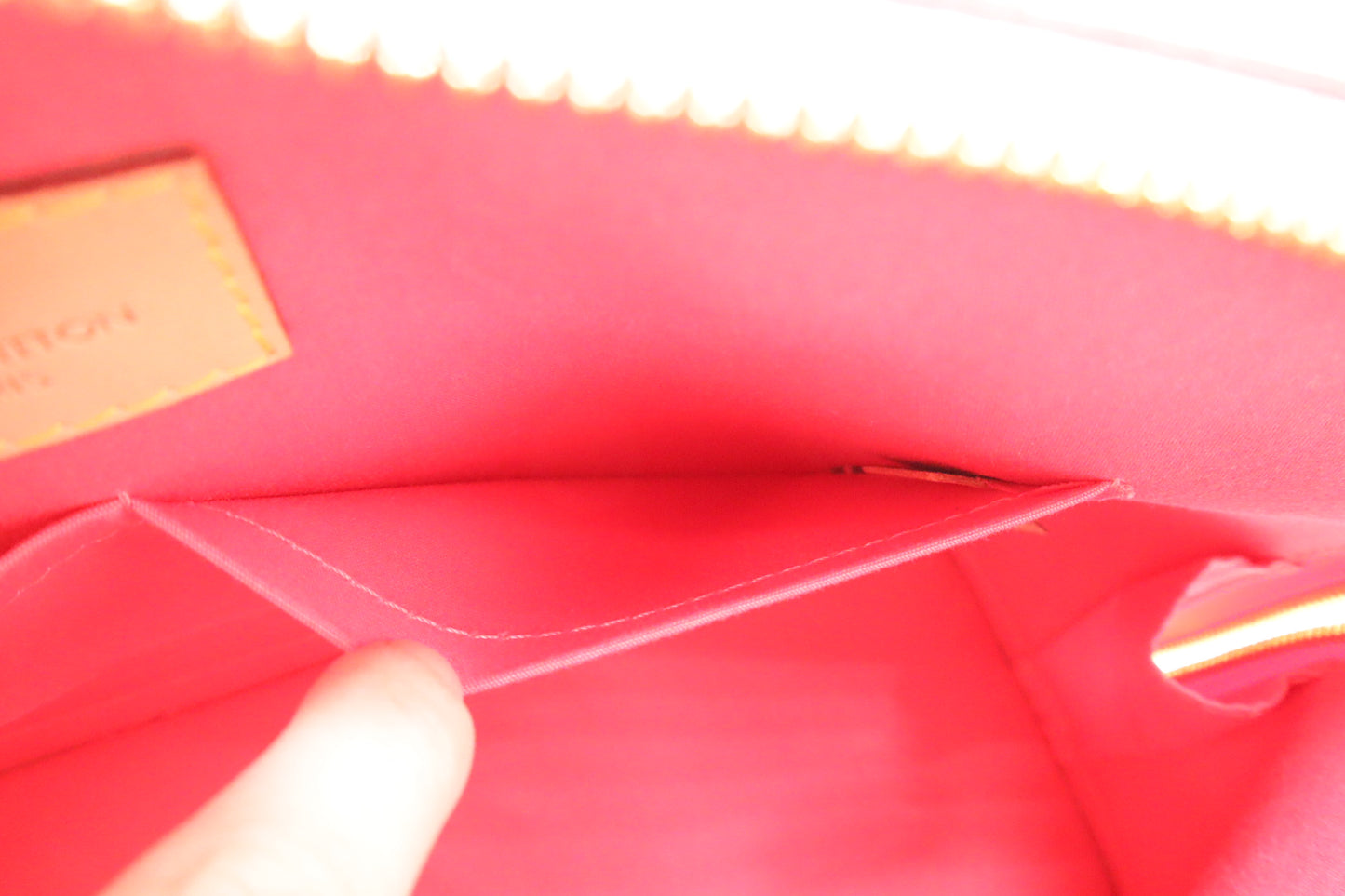 Louis Vuitton Alma PM in Rose Litchi Vernis Leather