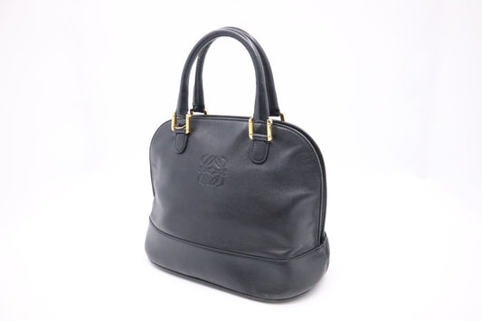 Loewe Dome Handbag in Black Leather