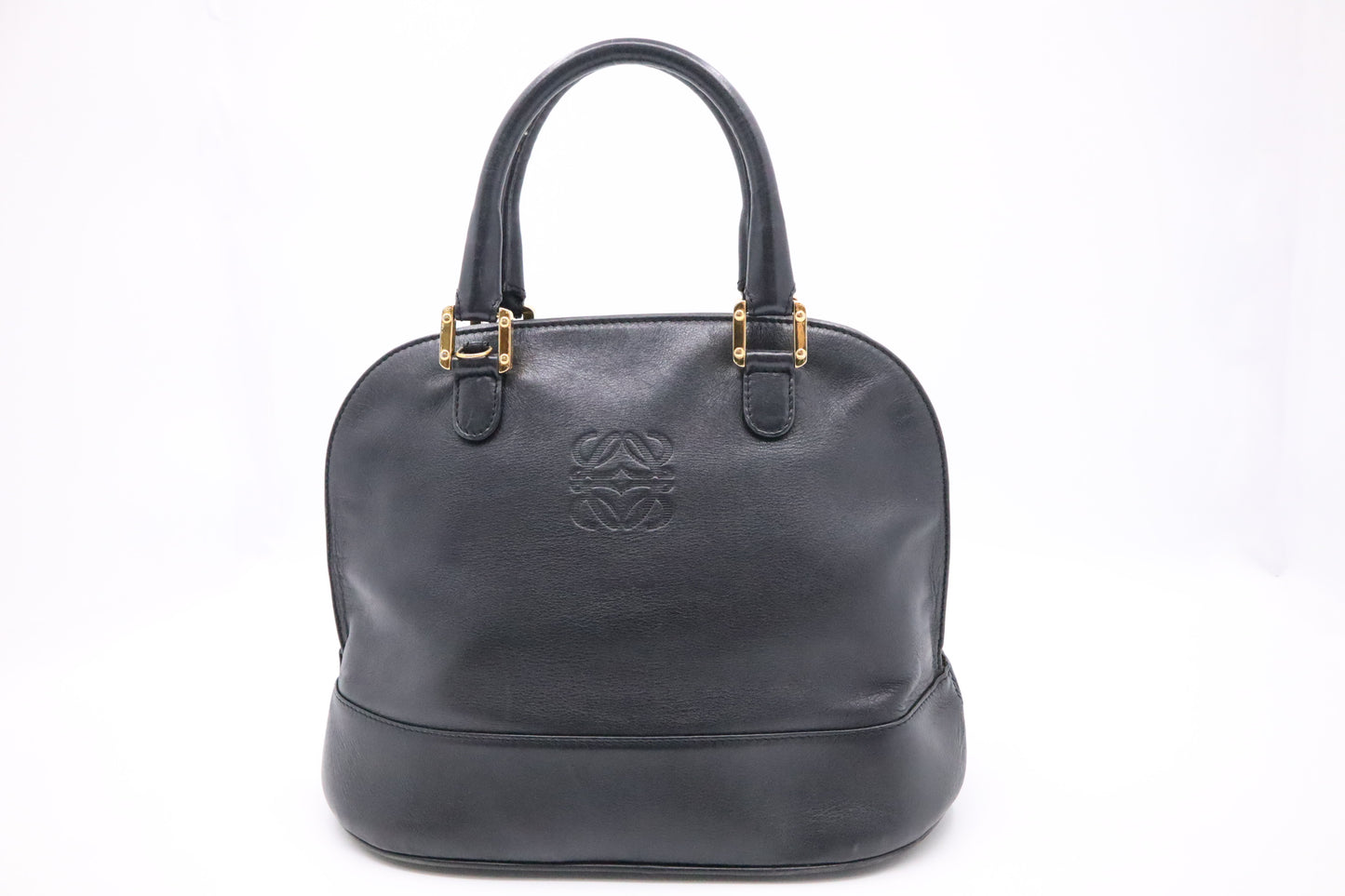 Loewe Dome Handbag in Black Leather